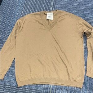 Semicouture wool and cashmere v neck brown sweater